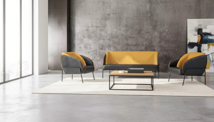 Modernes Luxus Sofa Set Zweisitzer Sessel Arbeitszimmer Design Möbel 2+1