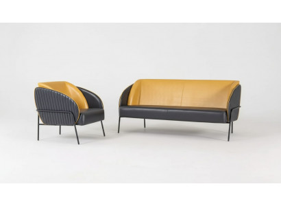 Modernes Luxus Sofa Set Zweisitzer Sessel Arbeitszimmer Design Möbel 2+1