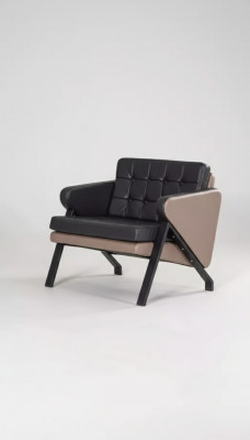 Modern Sessel Arbeit Zimmer Büro Textil Möbel Polster Stoff Designer Neu
