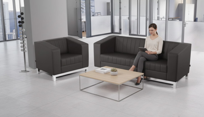 Graue Luxus Sofagarnitur Dreisitzer Sessel Polstermöbel Couch Set 2tlg 3+1
