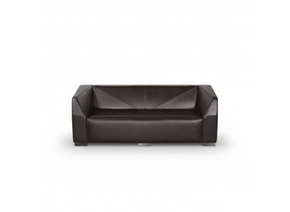 Schwarzer Dreisitzer Arbeitszimmermöbel Textil Couch Luxus Designer Sofa