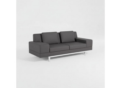 Graues Sofa Moderner Dreisitzer Arbeitszimmer Polstercouch Textilmöbel