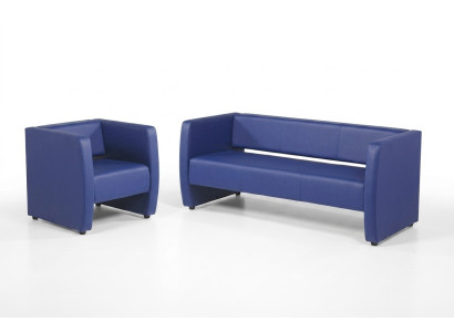 Blaue Komplette Sofagarnitur Büroeinrichtung Luxus Polstergarnitur 2+1