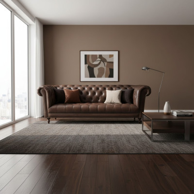 Sofa 4 Sitzer Chesterfield Couch Luxus 245cm Ledersofa Couchen Möbel