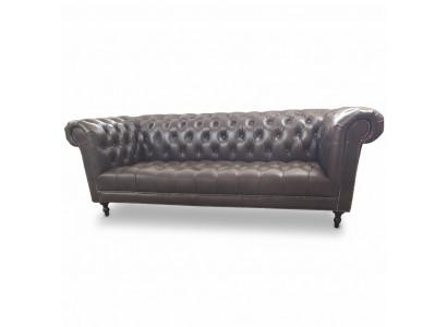 Sofa 4 Sitzer Chesterfield Couch Luxus 245cm Ledersofa Couchen Möbel