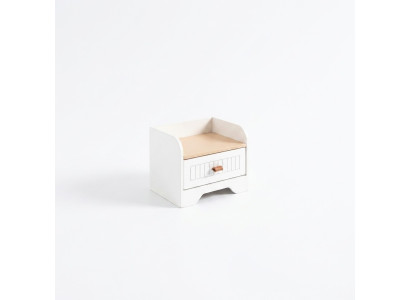 Modern Nachttisch Beistelltisch Weiß Design Nachtkommode Nachtkonsole Möbel Neu