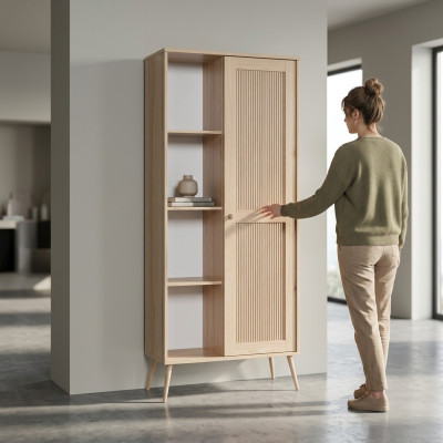 Bücherregal braunes Wandregal Dokumentenregal Regal Büro regale Möbel