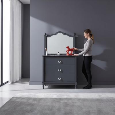 Kommode mit spiegel modern schwarz mit schubladen kommode mit schlafzimmer