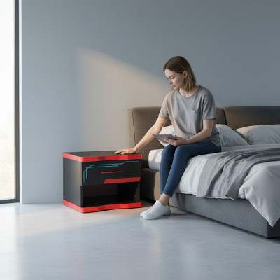 Moderner Nachttisch schwarz Design Nachttisch im Kinderzimmer neue Möbel