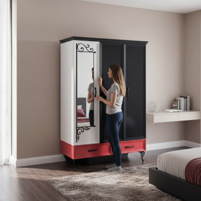 Klassischer Loft Kleiderschrank Schlafzimmer Schränke Design Möbel 131x60x200