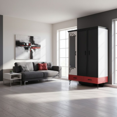 Klassischer Loft Kleiderschrank Schlafzimmer Schränke Design Möbel 131x60x200