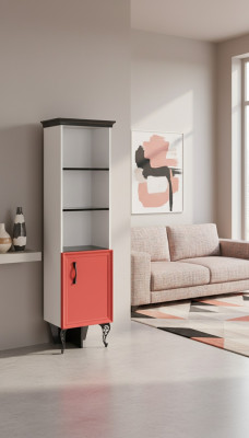 Regal Schrank Bücherregal Schränke Mehrzweck Möbel Braun 164x40x34