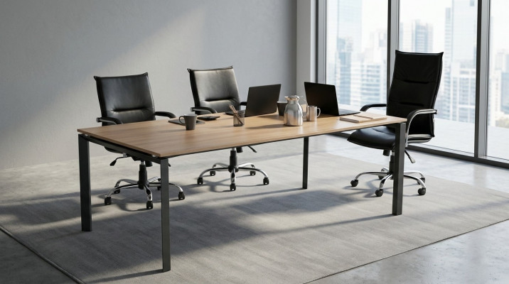 Großer Konferenztisch Besprechungstische Luxuriöse Holztische Büro Möbel