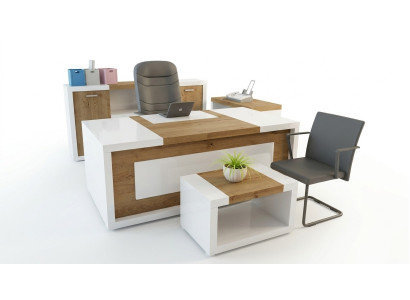 Eckschreibtisch Bürotisch Schreibtisch Couchtisch Aktenschrank Büromöbel 3tlg.