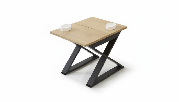 Designer Quadratischer Brauner Couchtisch Ablagetisch Beistelltisch