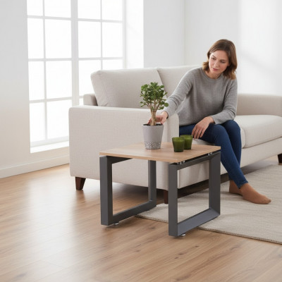 Moderner Exklusiver Couchtisch Ablagetisch Quadratischer Beistelltisch