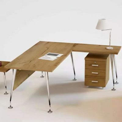 Klassische Büromöbel Designer Eckschreibtisch Arbeitstisch Holz Möbel