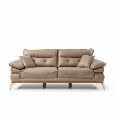 Modernes braunes Sofa im Wohnzimmer Exklusives 3 Sitzer Sofa