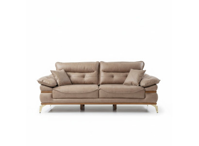 Modernes braunes Sofa im Wohnzimmer Exklusives 3 Sitzer Sofa