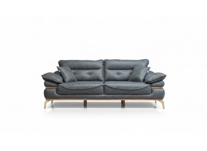 Modernes Designer graues Wohnzimmer mit 3-Sitzer-Sofa neuem Sessel