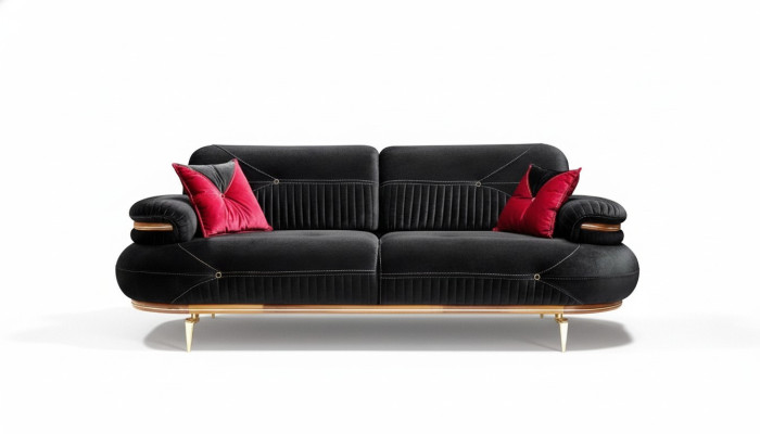 Exklusives 3-Sitzer-Sofa modernes neues Textildesign Wohnzimmer