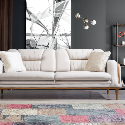 Modernes weißes Luxussofa Hohe Qualität für Wohnzimmer neu