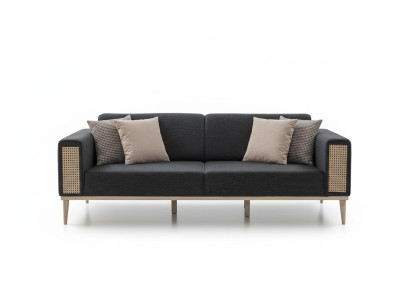 Sofa 3-Sitzer Hochwertiges Design modernes Textilsofa Wohnzimmer