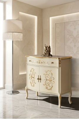 Klassisches Weißes Sideboard Holzmöbel Designer Kommode Wohnzimmer Neu