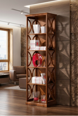 Modernes Bücherregal Holzmöbel Designer Einrichtung Wohnzimmer Möbel
