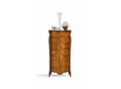 Exklusive braune Hochkommode Schrank Kommode Schränke Kommoden Sideboard