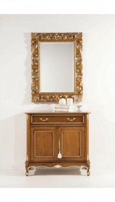 Wohnzimmer Möbel Braune Anrichte Holz Sideboard Zweitürig Schublade