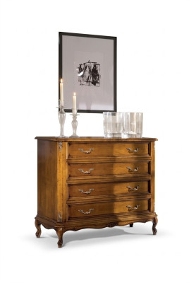 Klassische Kommode 4 Schubladen Luxus Anrichte Holzmöbel Arbeitszimmer