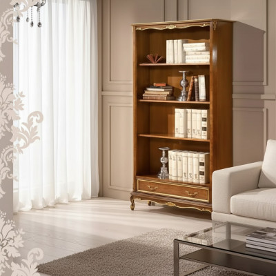 Bücherregal für das Wohnzimmer Klassische braune Möbel Holzregale