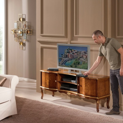 Klassischer RTV Echtholz TV-Ständen Wohnzimmer Designer Möbel Stilvoll
