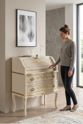 Klassicsh Elegante luxuriöse neue Kommode in weißem Holz bestellbar
