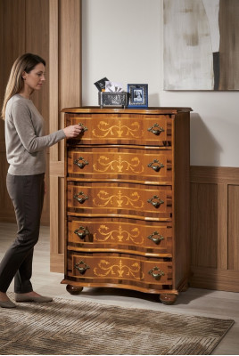 Klassische Designer Holz Kommode Wohnzimmer Möbel Schubladen Konsole
