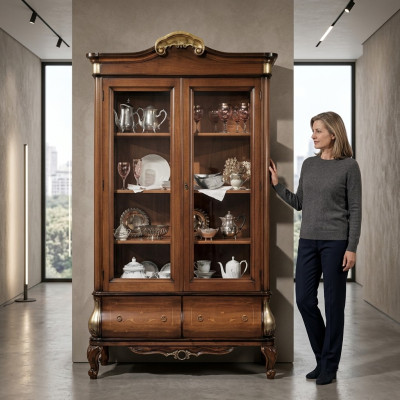 Luxus Vitrine Ausgefallene Möbel Schrank Vitrinen Glas Holz Schränke Neu