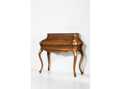 Design Luxus Braun Konsolentisch Schlafzimmer Möbel Schminktisch Holz