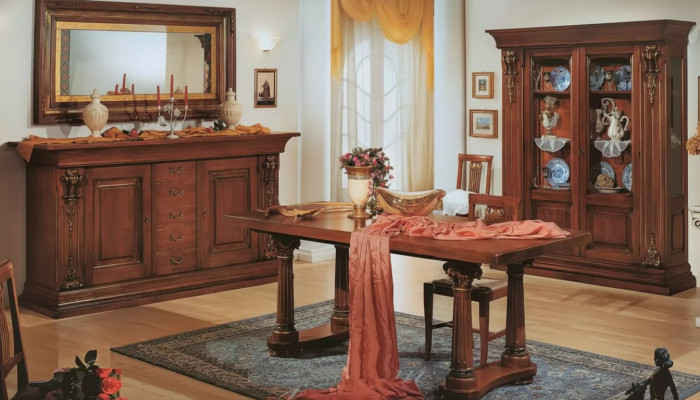 Esszimmer Set Esstisch Kommode Vitrine Spiegel Luxus Klassische Möbel