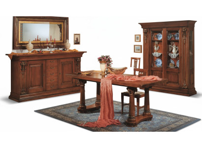 Esszimmer Set Esstisch Kommode Vitrine Spiegel Luxus Klassische Möbel