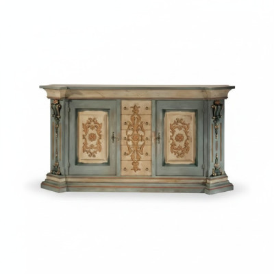 Klassisches Massivholz Sideboard Luxus Kommode Anrichte Wohnzimmer Möbel