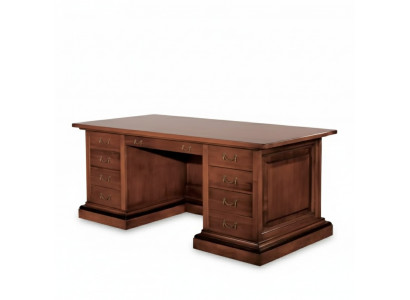 Brauner Massivholz Schreibtisch Klassische Büromöbel Arbeitszimmer Tisch