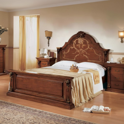 Schlafzimmer Bett Holz 160x200 Betten Braun Doppelbett Möbel