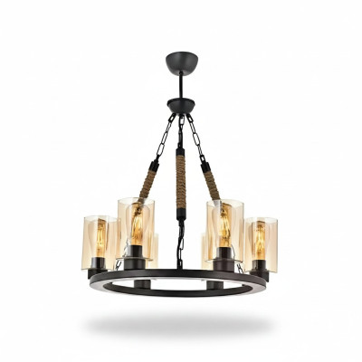 Lampen Deckenlampe Deckenleuchter Lüster Kronleuchter Glas Schwarz Neu
