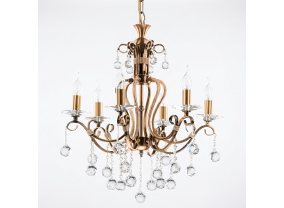 Luxus Deckenleuchter Lüster Kronleuchter Deckenlampe Gold Kristall Art