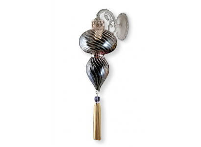 Wandlampe Wandleuchten Wandleuchte Lüster Wand Lampen Silber Glas Art