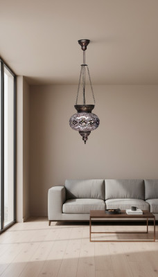 Lampen Deckenleuchter Lüster Kronleuchter Deckenlampe Glas Silber Neu
