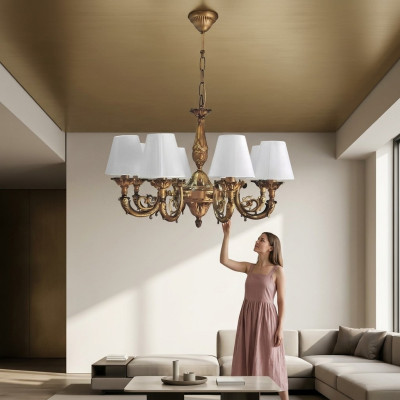 Deckenleuchter Luster Kronleuchter Deckenlampe Lampen Zink Gold Lampe