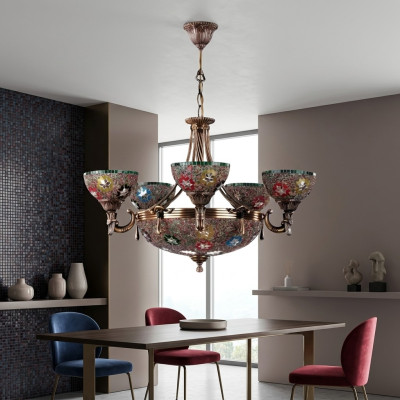 Deckenleuchter Lüster Kronleuchter Deckenlampe Lampen Glas Lampe Leuchten
