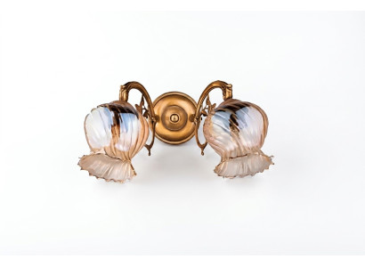 Wandleuchte Wandlampe Wandleuchten Art Lüster Wand Lampen Gold Glas